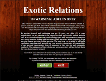 Tablet Screenshot of exoticrelations.com